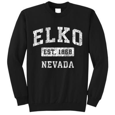 Elko Nevada Nv Vintage Established Sports Design Tall Sweatshirt