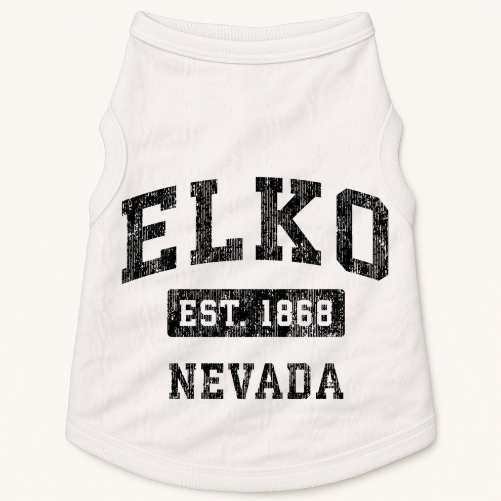 Elko Nevada Nv Vintage Established Sports Design Doggie Tank