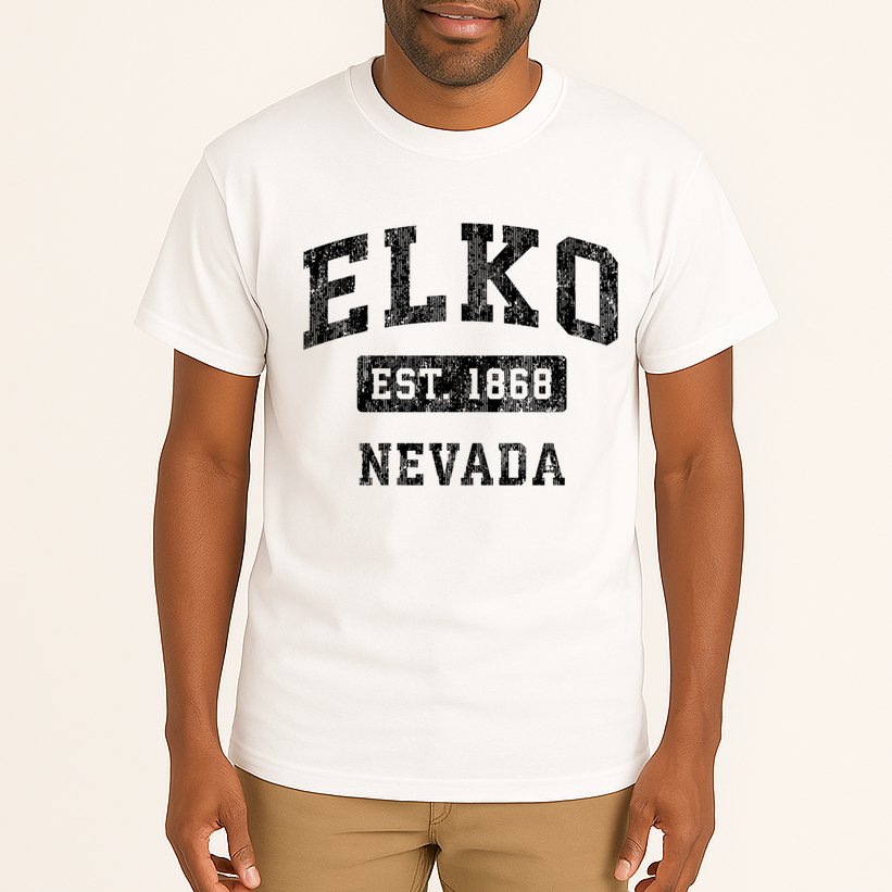 Elko Nevada Nv Vintage Established Sports Design Tall T-Shirt