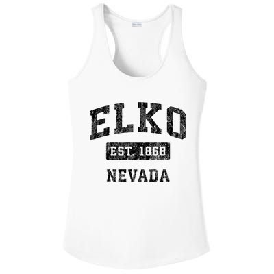 Elko Nevada Nv Vintage Established Sports Design Ladies PosiCharge Competitor Racerback Tank