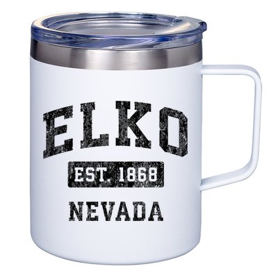 Elko Nevada Nv Vintage Established Sports Design 12oz Stainless Steel Coffee Mug