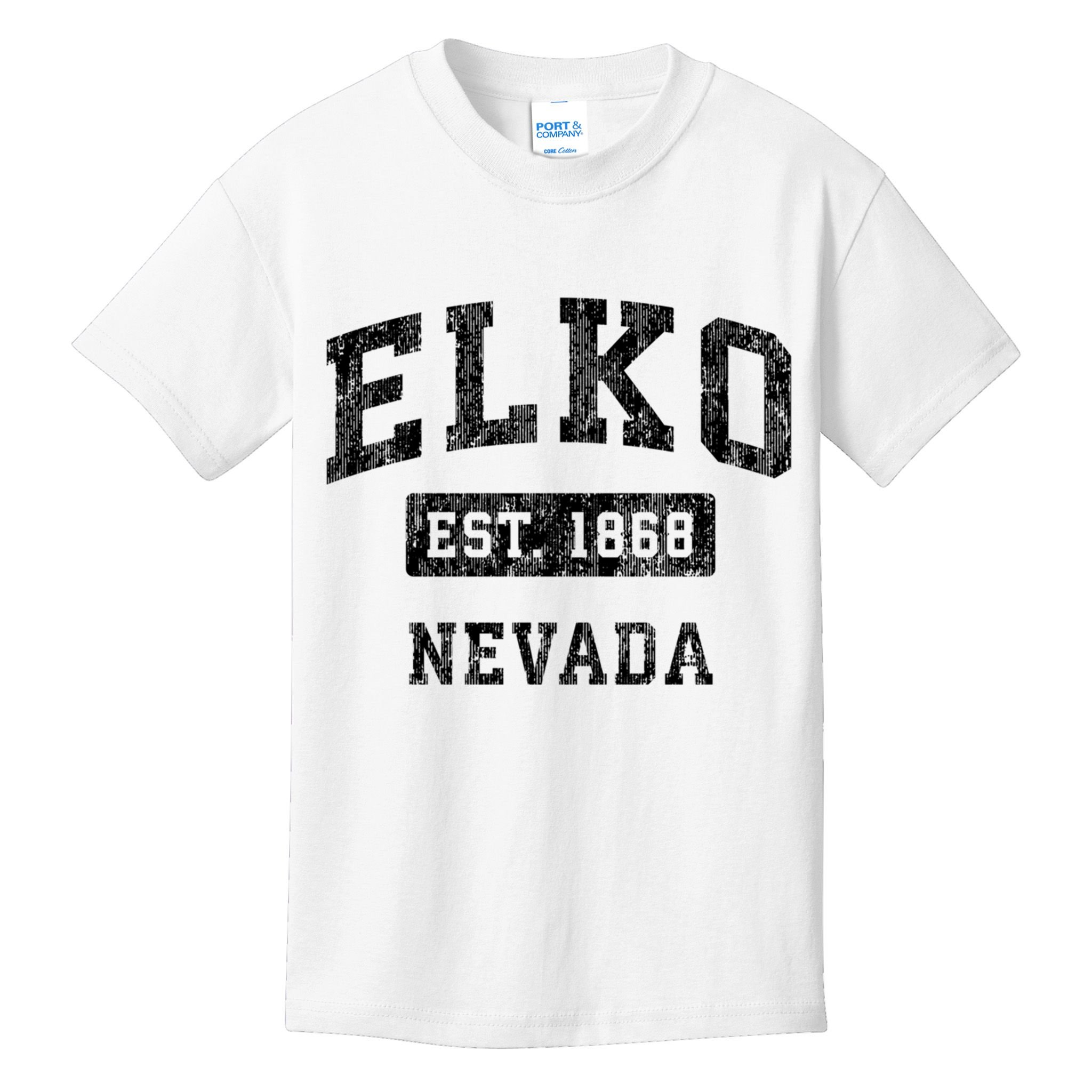 Elko Nevada Nv Vintage Established Sports Design Kids T-Shirt