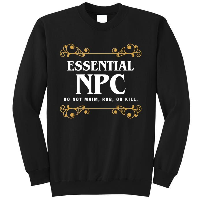 Essential Npc Non Playable Character Gaming Sweatshirt