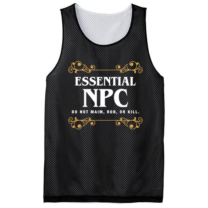 Essential Npc Non Playable Character Gaming Mesh Reversible Basketball Jersey Tank