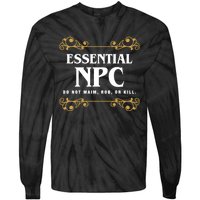 Essential Npc Non Playable Character Gaming Tie-Dye Long Sleeve Shirt