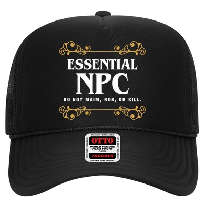 Essential Npc Non Playable Character Gaming Trucker Hat