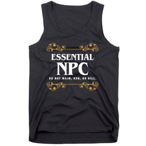 Essential Npc Non Playable Character Gaming Tank Top