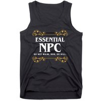 Essential Npc Non Playable Character Gaming Tank Top