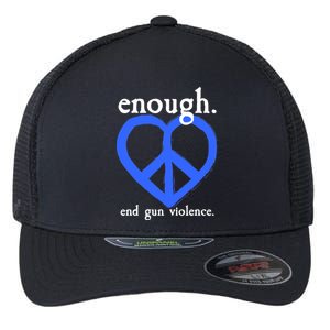 Enough End Gun Violence Heart Peace Sign Protest Flexfit Unipanel Trucker Cap