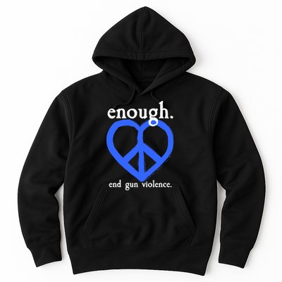 Enough End Gun Violence Heart Peace Sign Protest Hoodie