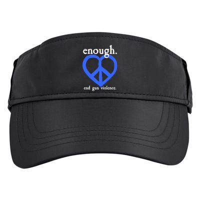 Enough End Gun Violence Heart Peace Sign Protest Adult Drive Performance Visor
