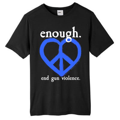 Enough End Gun Violence Heart Peace Sign Protest Tall Fusion ChromaSoft Performance T-Shirt