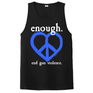 Enough End Gun Violence Heart Peace Sign Protest PosiCharge Competitor Tank