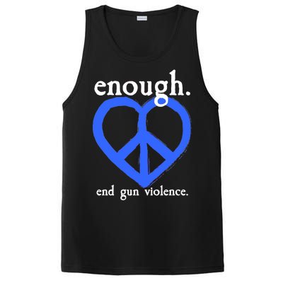 Enough End Gun Violence Heart Peace Sign Protest PosiCharge Competitor Tank