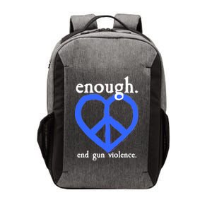 Enough End Gun Violence Heart Peace Sign Protest Vector Backpack