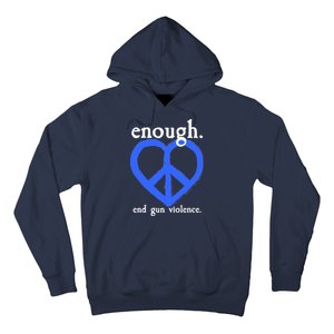 Enough End Gun Violence Heart Peace Sign Protest Hoodie