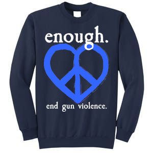 Enough End Gun Violence Heart Peace Sign Protest Sweatshirt