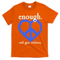 Enough End Gun Violence Heart Peace Sign Protest T-Shirt