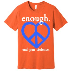 Enough End Gun Violence Heart Peace Sign Protest Premium T-Shirt