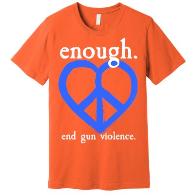 Enough End Gun Violence Heart Peace Sign Protest Premium T-Shirt