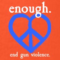 Enough End Gun Violence Heart Peace Sign Protest Tie-Dye T-Shirt