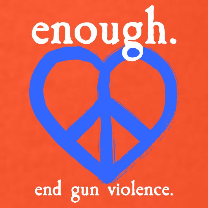 Enough End Gun Violence Heart Peace Sign Protest Tie-Dye T-Shirt