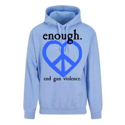 Enough End Gun Violence Heart Peace Sign Protest Unisex Surf Hoodie