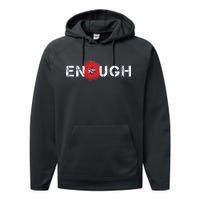 Enough End Gun Violence Splatter Protest Performance Fleece Hoodie