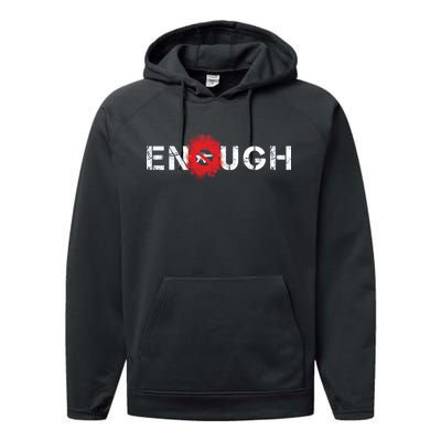 Enough End Gun Violence Splatter Protest Performance Fleece Hoodie