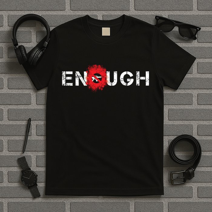 Enough End Gun Violence Splatter Protest T-Shirt