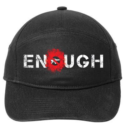 Enough End Gun Violence Splatter Protest 7-Panel Snapback Hat