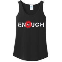 Enough End Gun Violence Splatter Protest Ladies Essential Tank