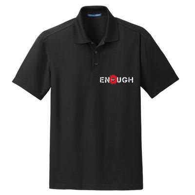 Enough End Gun Violence Splatter Protest Dry Zone Grid Polo