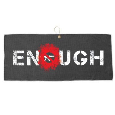 Enough End Gun Violence Splatter Protest Large Microfiber Waffle Golf Towel