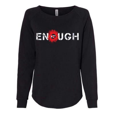 Enough End Gun Violence Splatter Protest Womens California Wash Sweatshirt