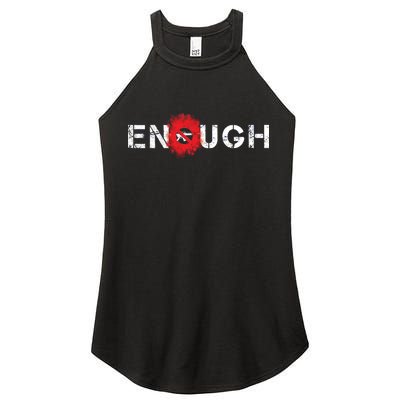 Enough End Gun Violence Splatter Protest Women's Perfect Tri Rocker Tank