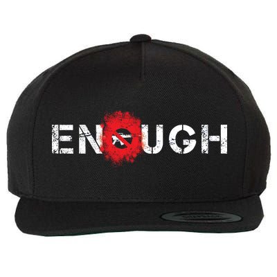 Enough End Gun Violence Splatter Protest Wool Snapback Cap