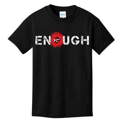 Enough End Gun Violence Splatter Protest Kids T-Shirt