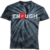 Enough End Gun Violence Splatter Protest Kids Tie-Dye T-Shirt