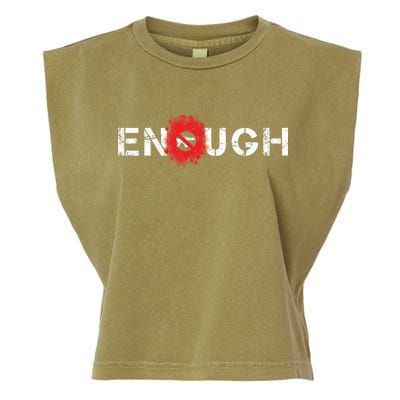 Enough End Gun Violence Splatter Protest Garment-Dyed Women's Muscle Tee