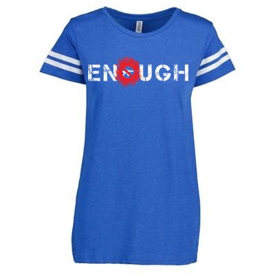 Enough End Gun Violence Splatter Protest Enza Ladies Jersey Football T-Shirt