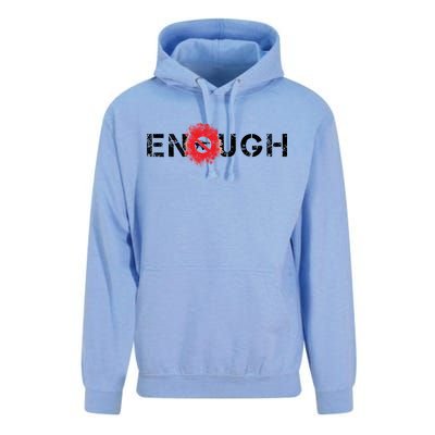 Enough End Gun Violence Splatter Protest Unisex Surf Hoodie