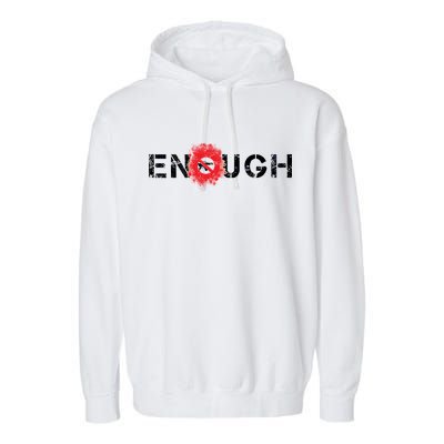 Enough End Gun Violence Splatter Protest Garment-Dyed Fleece Hoodie