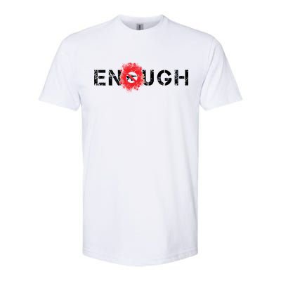 Enough End Gun Violence Splatter Protest Softstyle® CVC T-Shirt