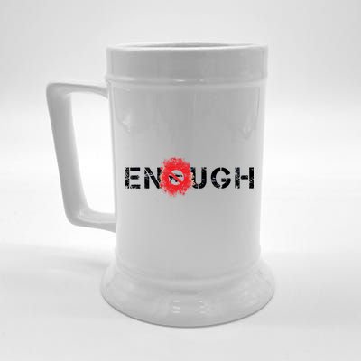 Enough End Gun Violence Splatter Protest Beer Stein