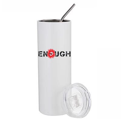 Enough End Gun Violence Splatter Protest Stainless Steel Tumbler