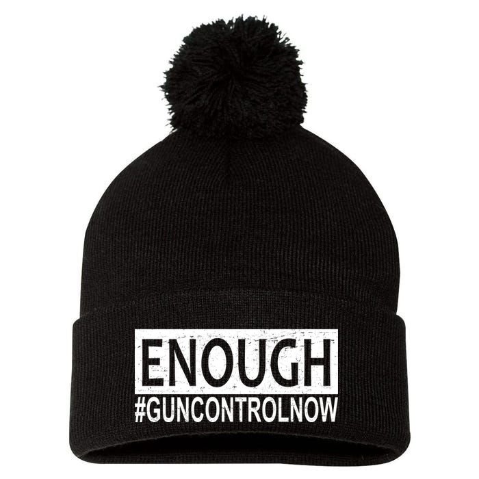Enough Gun Control Pom Pom 12in Knit Beanie
