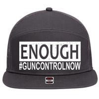 Enough Gun Control 7 Panel Mesh Trucker Snapback Hat