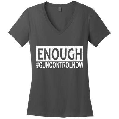 Enough Gun Control Women's V-Neck T-Shirt