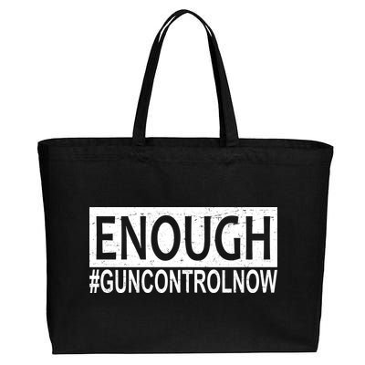 Enough Gun Control Cotton Canvas Jumbo Tote